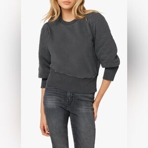 Andrea Lublin x Joe's Jeans Drew charcoal-washed cotton pullover Sweatshirt sz S